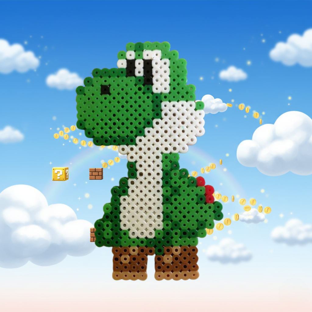 Yoshi pärlplatta mönster Super Mario
